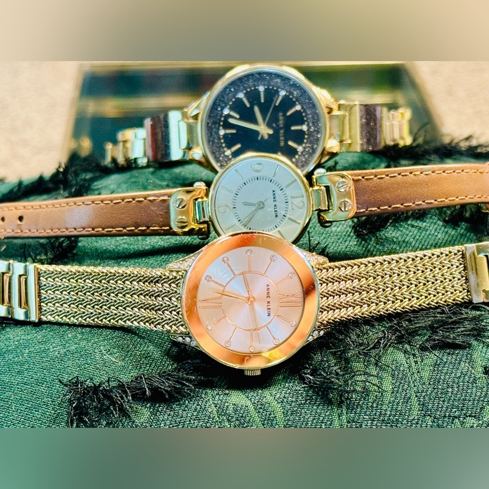 Set of 3 Anne Klein watches, previously loved!
